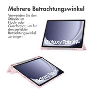 imoshion Trifold Hardcase Klapphülle für das Samsung Galaxy Tab A9 Plus - Rosa