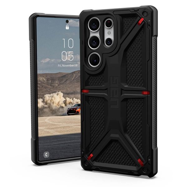 UAG Monarch Backcover für das Samsung Galaxy S23 Ultra - Kevlar Black