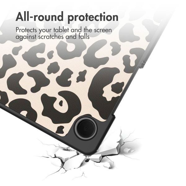 imoshion Design Trifold Klaphülle Samsung Galaxy Tab A11 / A9 8.7 Zoll - Leopard