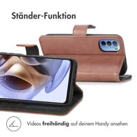 imoshion Luxuriöse Klapphülle Motorola Moto G14 - Braun