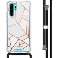 imoshion Design Hülle mit Band für das Huawei P30 Pro - White Graphic