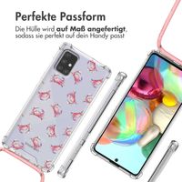 imoshion Design Hülle mit Band für das Samsung Galaxy A71 - Crab Watercolor