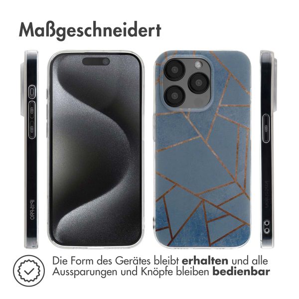 imoshion Design Hülle für das iPhone 15 Pro - Blue Graphic