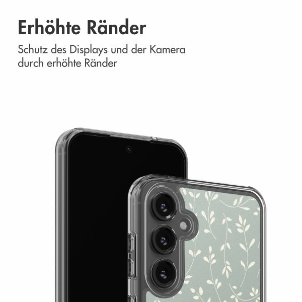imoshion Design Hülle Samsung Galaxy S23 FE - Smoke Green Flowers