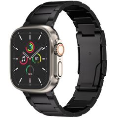 Accezz Mattes Titanstahlarmband für die Apple Watch Series 1 bis 10 / SE / Ultra (2) (44/45/46/49 mm) - Schwarz