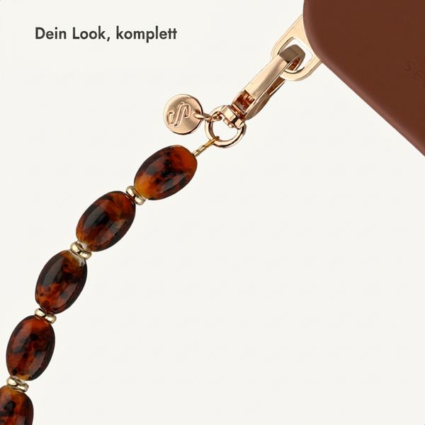 Selencia Tortoise Shell-Handykette - Brown