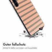 imoshion Design Hülle Samsung Galaxy A34 (5G) - Striped Peach Reverse