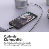 imoshion AUX-Adapter – USB-C auf 3,5 mm/Audio-Klinkenadapter – USB-C Stecker auf AUX-Buchse – Schwarz