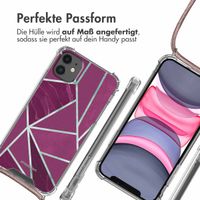 imoshion Design Hülle mit Band für das iPhone 11 - Bordeaux Graphic