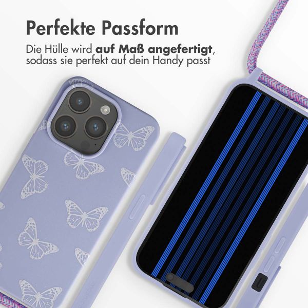 imoshion Silikonhülle design mit Band für das iPhone 15 Pro - Butterfly