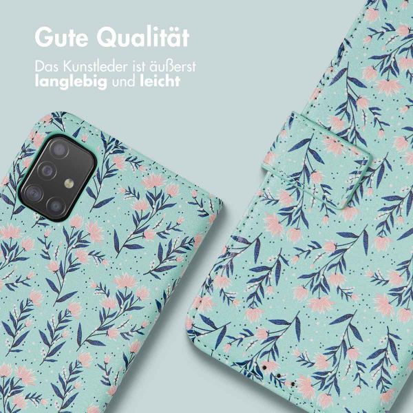 imoshion Design Klapphülle Samsung Galaxy A51 - Blue Flowers