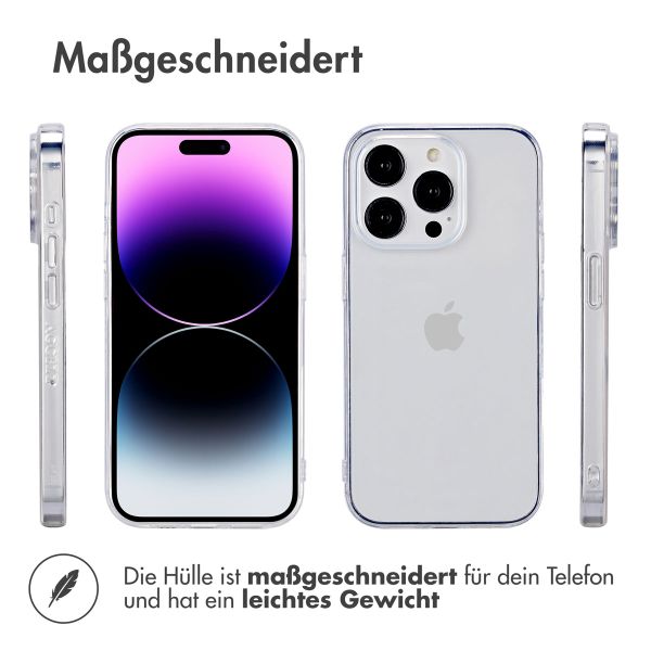 Accezz 100% recyceltes TPU Clear Cover für das iPhone 14 Pro  - Transparent