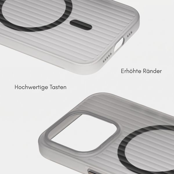 Accezz Lite Backcover mit MagSafe | Fluted | Apple iPhone 15 Pro - Grau