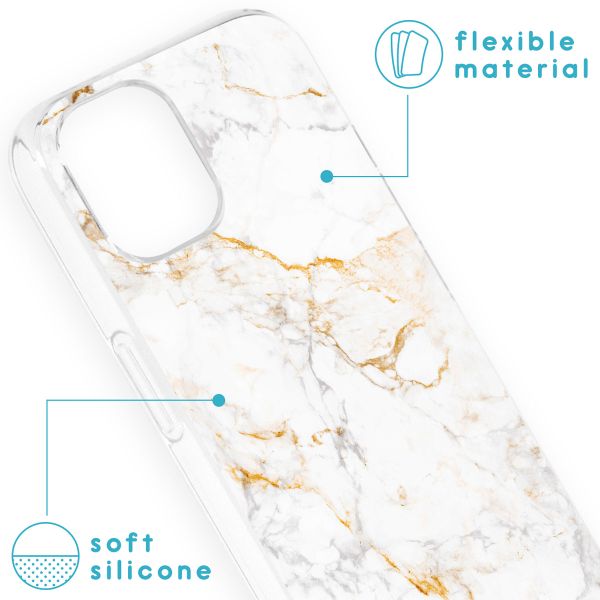 imoshion Design Hülle für das iPhone 13 - White Marble