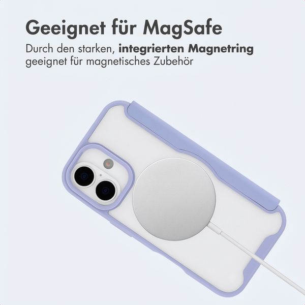 imoshion Transparente Bookcase mit MagSafe Apple iPhone 16 - Lila