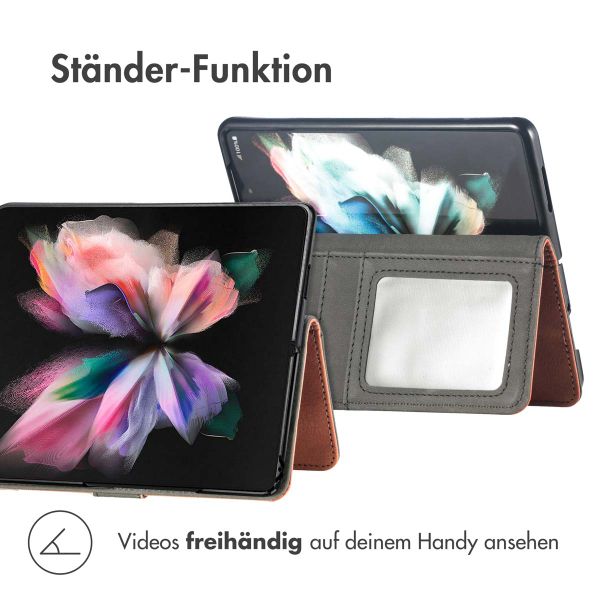 imoshion Luxuriöse Klapphülle Samsung Galaxy Z Fold 4 - Braun