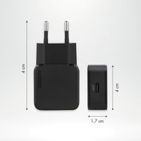 Accezz Ultra Slim GaN Ladegerät - USB-C - 20 W - Schwarz