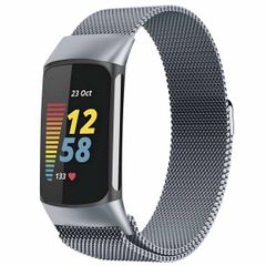 imoshion Mailändische Magnetarmband für das Fitbit Charge 5 - Größe S - Space Gray