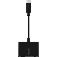 Belkin RockStar Adapter USB-C Charge + 3,5 mm Audio - Schwarz