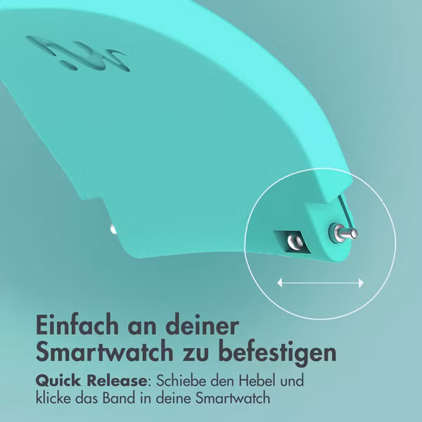 imoshion Flexibles Silikonarmband - Universeller 22-mm-Anschluss - Mintgrün