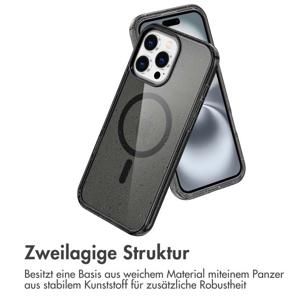 imoshion Sparkle Back Cover mit MagSafe für das iPhone 16 Pro Max - Schwarz