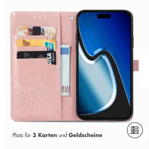 imoshion Mandala Klapphülle für das iPhone 15 - Rosé Gold