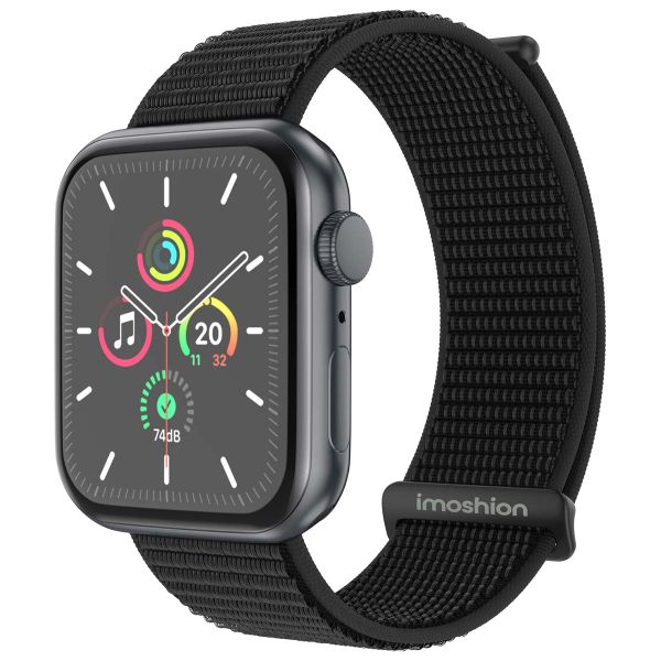 imoshion Nylon-Armband⁺ für die Apple Watch Series 1 bis 10 / SE / Ultra (2) (44/45/46/49 mm) - Schwarz