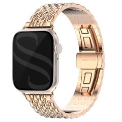 Selencia Drachenarmband aus Stahl für das  Apple Watch Series 1 t/m 9 / SE (38/40/41 mm) | Series 10 / 11 (42 mm) - Rosé gold