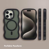 Selencia Wavy Backcover mit MagSafe Apple iPhone 15 Pro - Schwarz