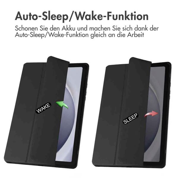 imoshion Trifold Hardcase Klapphülle Samsung Galaxy Tab A9 Plus - Schwarz