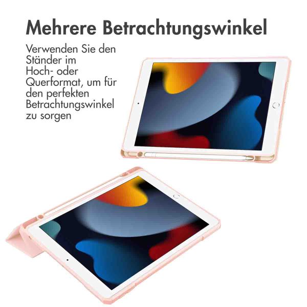 imoshion Trifold Hardcase Klapphülle Apple iPad 9 (2021) 10.2 Zoll / iPad 8 (2020) 10.2 Zoll / iPad 7 (2019) 10.2 Zoll - Rosa