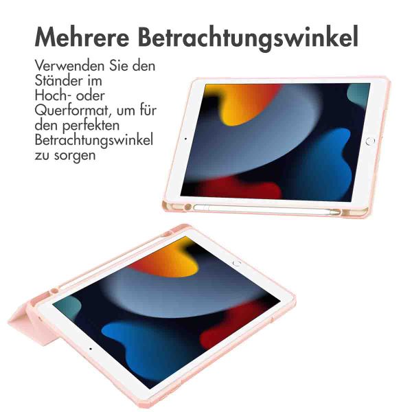 imoshion Trifold Hardcase Klapphülle für das iPad 9 (2021) 10.2 Zoll / iPad 8 (2020) 10.2 Zoll / iPad 7 (2019) 10.2 Zoll - Rosa