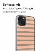 imoshion Design Hülle iPhone 14 - Striped peach reverse