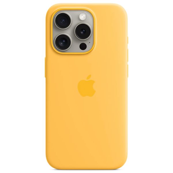 Apple Silikon-Case MagSafe für das Apple iPhone 15 Pro - Sunshine
