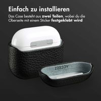 Accezz Echtes Leder Case Apple AirPods 4 - Schwartz