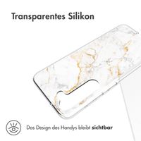 imoshion Design Hülle Samsung Galaxy S23 Plus - White Marble