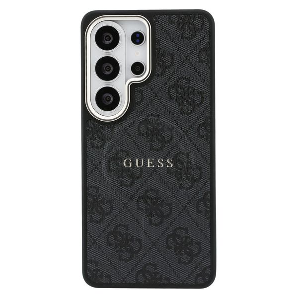 Guess 4G Leather Back Cover mit MagSafe Samsung Galaxy S26 Ultra - Gold Edge - Black