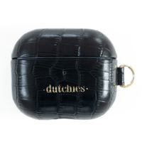 Dutchies Leather Case für Apple AirPods 3 (2021) - Crocodile Chic Noir