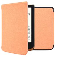 imoshion Canvas Sleepcover Klapphülle Pocketbook Touch Lux 5 / HD 3 / Basic Lux 4 / Vivlio Lux 5 - Peach