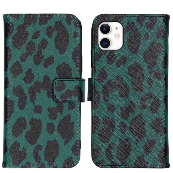 imoshion Design TPU Klapphülle für das iPhone 11 - Green Leopard