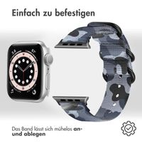 imoshion Robustes Nylonarmband für das  Apple Watch Series 1 - 9 / SE (38/40/41 mm) | Series 10 / 11 (42 mm) - Camouflage Grey