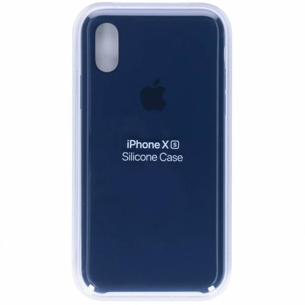 Apple Silikon-Case Dunkelblau für das iPhone Xs / X