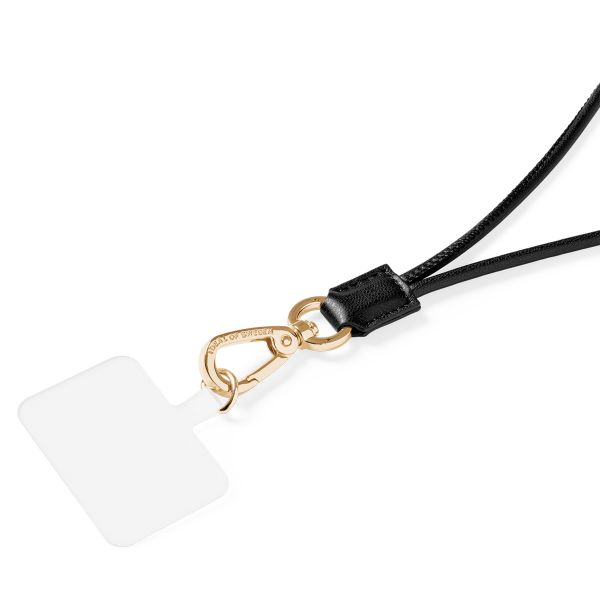 iDeal of Sweden Vegan Leather Phone Strap - Verstellbare Universal-Telefonkordel - Schwarz