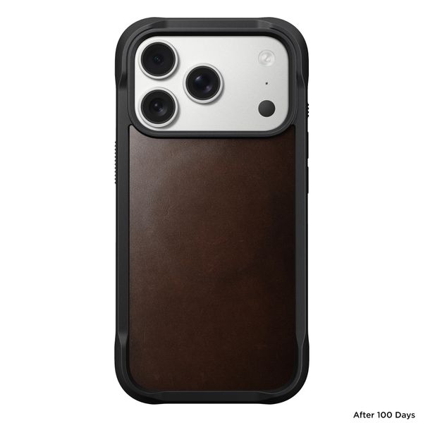 Nomad Rugged Horween Leather Case Apple iPhone 17 Pro - Rustic Brown