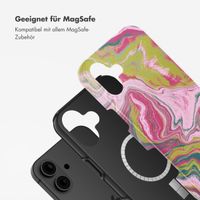 Selencia Vivid Tough Back Cover MagSafe für das Apple iPhone 16 - Marble Pink