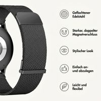 imoshion Mailändische Magnetarmband -   Universelle 18 mm Anschluss - Schwarz