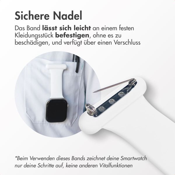 imoshion Pflegekräfte Silikonarmband für das  Apple Watch Series 1 t/m 11 / SE / Ultra (44/45/46/49 mm) - Weiß