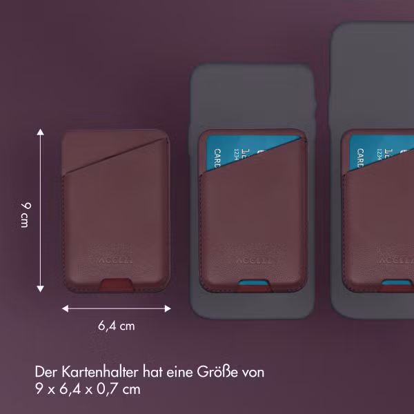Accezz Leather Cardholder MagSafe - Kartenhalter mit MagSafe - Heath Purple