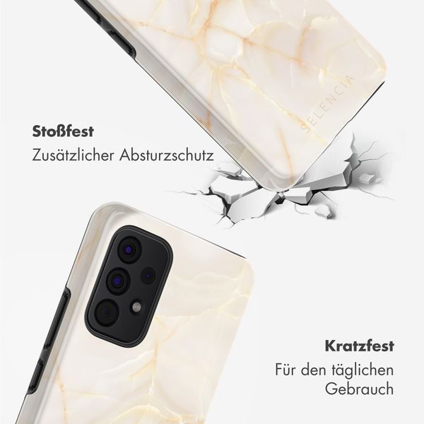 Selencia Vivid Back Cover Samsung Galaxy A53 - Golden Beige Marble