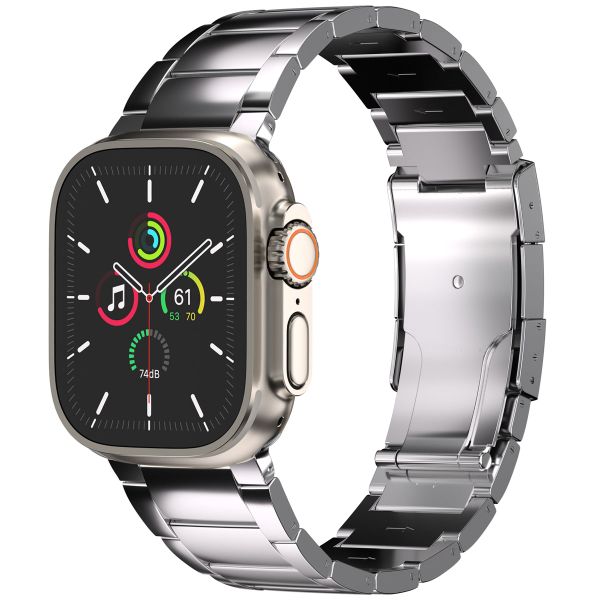 Accezz Mattes Titanstahlarmband für das  Apple Watch Series 1 t/m 11 / SE / Ultra (44/45/46/49 mm) - Silber